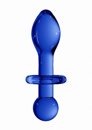 Glass Butt Plugs - Rocker - Blue