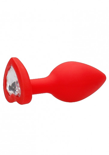 Butt Plug - Diamond Heart Butt Plug - Regular - Red
