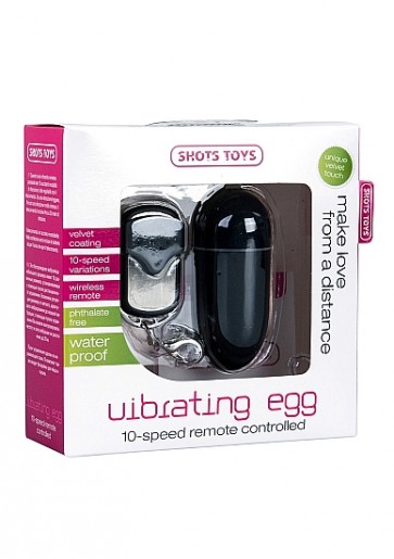 10 Speed Remote Vibrating Egg - Big - Black