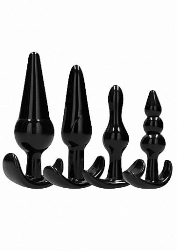 Anal Kit - No. 80 - 4-Piece Butt Plug Set - Black