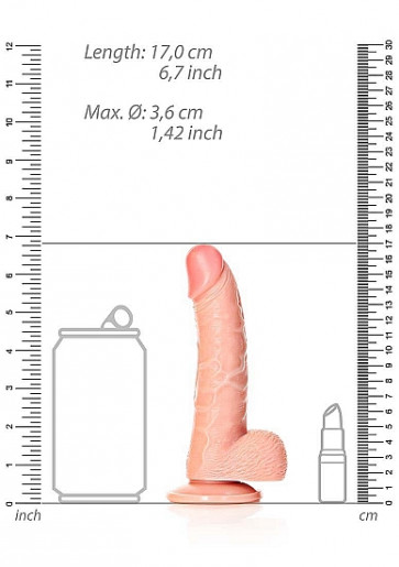 Realistic Dildo - Dildo with Balls and Suction Cup