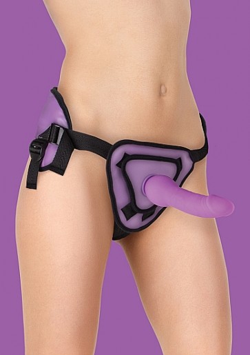 Strap-On - Deluxe Silicone Strap On - 8 Inch - Purple