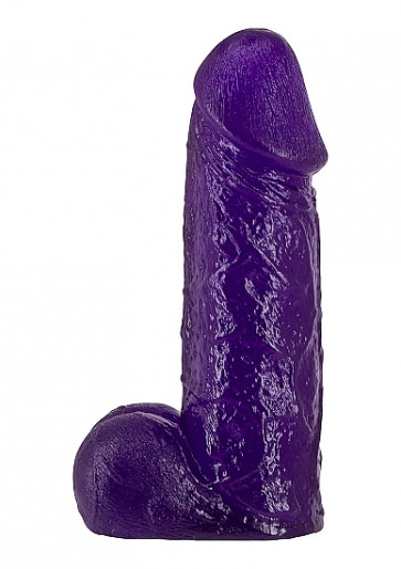 Realistic Dildo - So Real Dong with Balls Purple (15 cm)