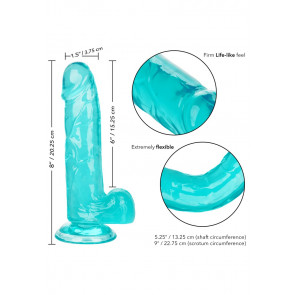 Realistic Dildo - Queen Size Dong 6 Inch Blue