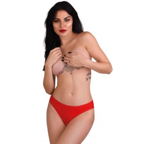 Panties - Nicolette crotchless panty red (Size S/M)
