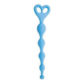 Anal Chain - Climax Anal Anal Beads Silicone Stripes - Blue