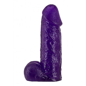 Realistic Dildo - So Real Dong with Balls Purple (15 cm)